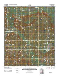 Minter Alabama Historical topographic map, 1:24000 scale, 7.5 X 7.5 Minute, Year 2011