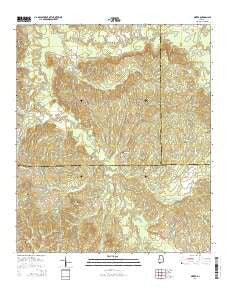 Minter Alabama Current topographic map, 1:24000 scale, 7.5 X 7.5 Minute, Year 2014