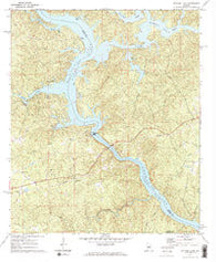 Mitchell Dam Alabama Historical topographic map, 1:24000 scale, 7.5 X 7.5 Minute, Year 1971