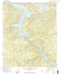 Mitchell Dam Alabama Historical topographic map, 1:24000 scale, 7.5 X 7.5 Minute, Year 1971