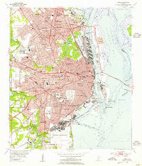 Mobile Alabama Historical topographic map, 1:24000 scale, 7.5 X 7.5 Minute, Year 1953