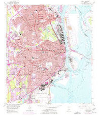 Mobile Alabama Historical topographic map, 1:24000 scale, 7.5 X 7.5 Minute, Year 1953