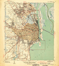Mobile Alabama Historical topographic map, 1:31680 scale, 7.5 X 7.5 Minute, Year 1940