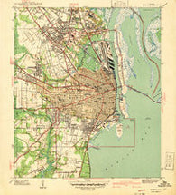 Mobile Alabama Historical topographic map, 1:31680 scale, 7.5 X 7.5 Minute, Year 1940