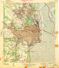 Mobile Alabama Historical topographic map, 1:31680 scale, 7.5 X 7.5 Minute, Year 1943
