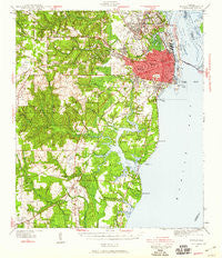 Mobile Alabama Historical topographic map, 1:62500 scale, 15 X 15 Minute, Year 1940