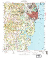 Mobile Alabama Historical topographic map, 1:62500 scale, 15 X 15 Minute, Year 1940