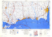 Mobile Alabama Historical topographic map, 1:250000 scale, 1 X 2 Degree, Year 1984