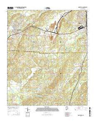 Montevallo Alabama Current topographic map, 1:24000 scale, 7.5 X 7.5 Minute, Year 2014