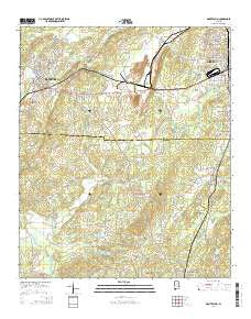 Montevallo Alabama Current topographic map, 1:24000 scale, 7.5 X 7.5 Minute, Year 2014