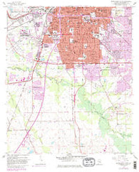 Montgomery South Alabama Historical topographic map, 1:24000 scale, 7.5 X 7.5 Minute, Year 1958