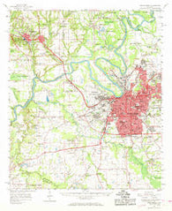 Montgomery Alabama Historical topographic map, 1:62500 scale, 15 X 15 Minute, Year 1958