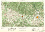 Montgomery Alabama Historical topographic map, 1:250000 scale, 1 X 2 Degree, Year 1957