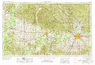 Montgomery Alabama Historical topographic map, 1:250000 scale, 1 X 2 Degree, Year 1953