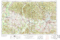 Montgomery Alabama Historical topographic map, 1:250000 scale, 1 X 2 Degree, Year 1953