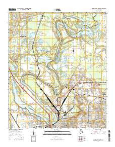 Montgomery North Alabama Current topographic map, 1:24000 scale, 7.5 X 7.5 Minute, Year 2014