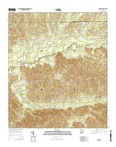 Morvin Alabama Current topographic map, 1:24000 scale, 7.5 X 7.5 Minute, Year 2014