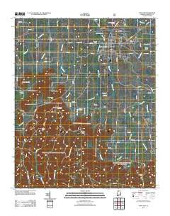 Moulton Alabama Historical topographic map, 1:24000 scale, 7.5 X 7.5 Minute, Year 2011