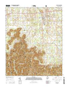 Moulton Alabama Current topographic map, 1:24000 scale, 7.5 X 7.5 Minute, Year 2014