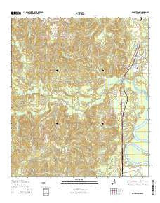 Mount Vernon Alabama Current topographic map, 1:24000 scale, 7.5 X 7.5 Minute, Year 2014