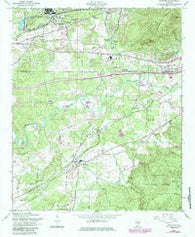 Munford Alabama Historical topographic map, 1:24000 scale, 7.5 X 7.5 Minute, Year 1956