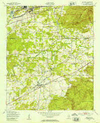 Munford Alabama Historical topographic map, 1:24000 scale, 7.5 X 7.5 Minute, Year 1947