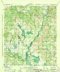 Muscogee Alabama Historical topographic map, 1:25000 scale, 7.5 X 7.5 Minute, Year 1944