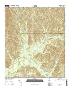 Nadawah Alabama Current topographic map, 1:24000 scale, 7.5 X 7.5 Minute, Year 2014