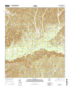 Nanafalia Alabama Current topographic map, 1:24000 scale, 7.5 X 7.5 Minute, Year 2014