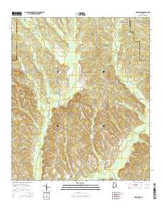 Needmore Alabama Current topographic map, 1:24000 scale, 7.5 X 7.5 Minute, Year 2014