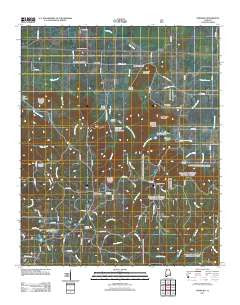 Newburg Alabama Historical topographic map, 1:24000 scale, 7.5 X 7.5 Minute, Year 2011
