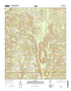 Nymph Alabama Current topographic map, 1:24000 scale, 7.5 X 7.5 Minute, Year 2014