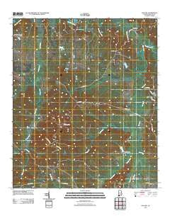 Oak Hill Alabama Historical topographic map, 1:24000 scale, 7.5 X 7.5 Minute, Year 2011