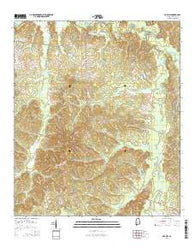 Oak Hill Alabama Current topographic map, 1:24000 scale, 7.5 X 7.5 Minute, Year 2014