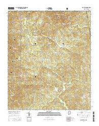 Oak Level Alabama Current topographic map, 1:24000 scale, 7.5 X 7.5 Minute, Year 2014