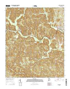 Oakman Alabama Current topographic map, 1:24000 scale, 7.5 X 7.5 Minute, Year 2014