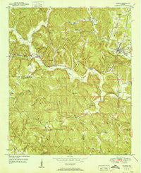 Oakman Alabama Historical topographic map, 1:24000 scale, 7.5 X 7.5 Minute, Year 1951