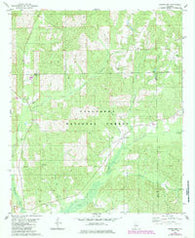 Oakmulgee Alabama Historical topographic map, 1:24000 scale, 7.5 X 7.5 Minute, Year 1980