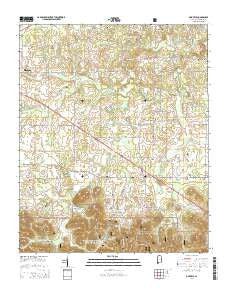 Oakville Alabama Current topographic map, 1:24000 scale, 7.5 X 7.5 Minute, Year 2014