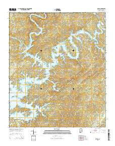Ofelia Alabama Current topographic map, 1:24000 scale, 7.5 X 7.5 Minute, Year 2014