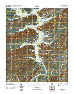 Ohatchee Alabama Historical topographic map, 1:24000 scale, 7.5 X 7.5 Minute, Year 2012