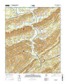 Ohatchee Alabama Current topographic map, 1:24000 scale, 7.5 X 7.5 Minute, Year 2014