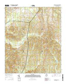 Old Spring Hill Alabama Current topographic map, 1:24000 scale, 7.5 X 7.5 Minute, Year 2014
