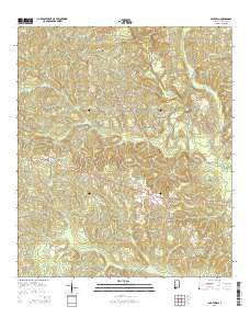 Old Town Alabama Current topographic map, 1:24000 scale, 7.5 X 7.5 Minute, Year 2014