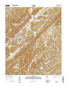 Oneonta Alabama Current topographic map, 1:24000 scale, 7.5 X 7.5 Minute, Year 2014