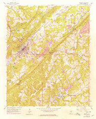 Oneonta Alabama Historical topographic map, 1:24000 scale, 7.5 X 7.5 Minute, Year 1958