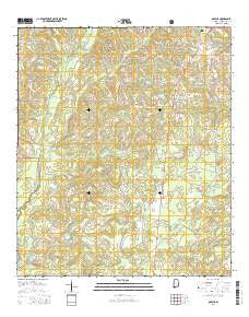 Onycha Alabama Current topographic map, 1:24000 scale, 7.5 X 7.5 Minute, Year 2014