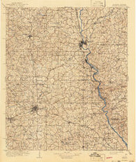 Opelika Alabama Historical topographic map, 1:125000 scale, 30 X 30 Minute, Year 1909