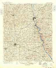 Opelika Alabama Historical topographic map, 1:125000 scale, 30 X 30 Minute, Year 1909