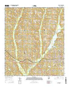 Opp West Alabama Current topographic map, 1:24000 scale, 7.5 X 7.5 Minute, Year 2014